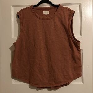 Lou & Grey Burnt Orange Scoop Crop Top Tank